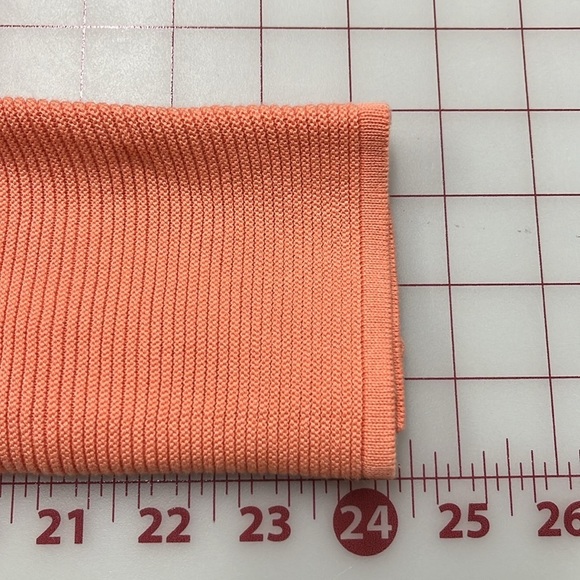 TALBOTS Coral/Peach Cotton Open Front Long Line 3 Button Cuff Knit Cardigan  MP - Picture 12 of 15